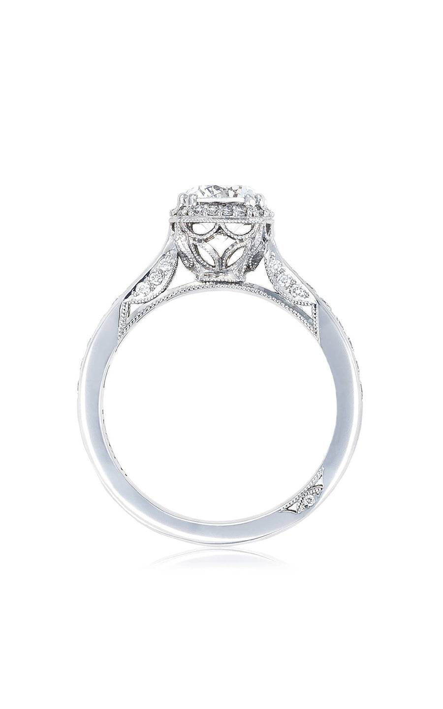 Round with Cushion Bloom Engagement Ring